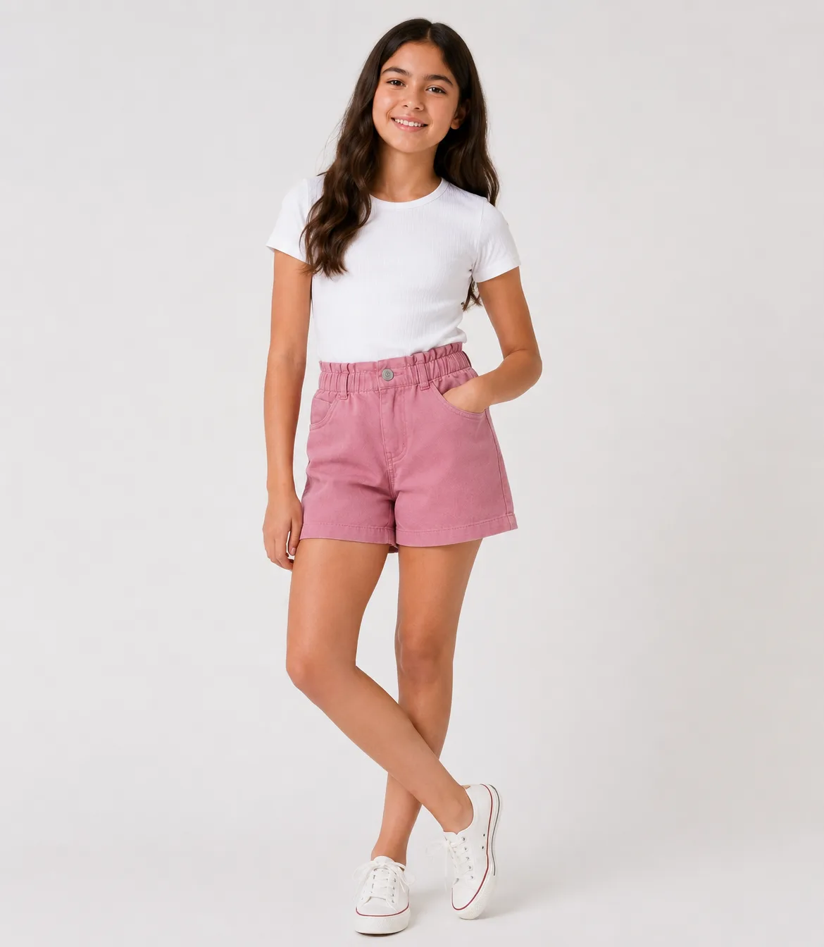 Opp Pink Denim Shorts - Image 3