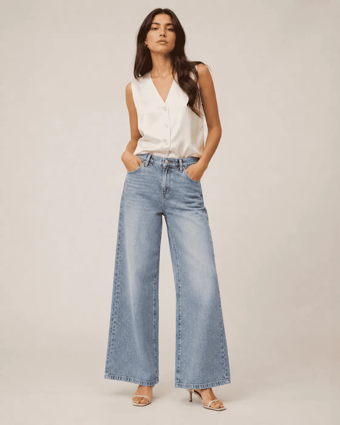 Denim Wide Leg Jeans