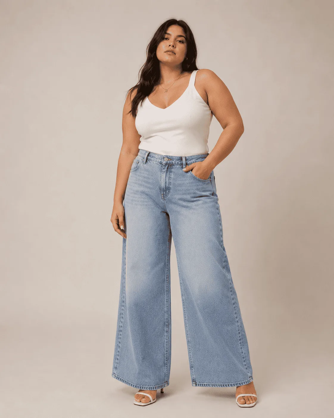 Denim Wide Leg Jeans