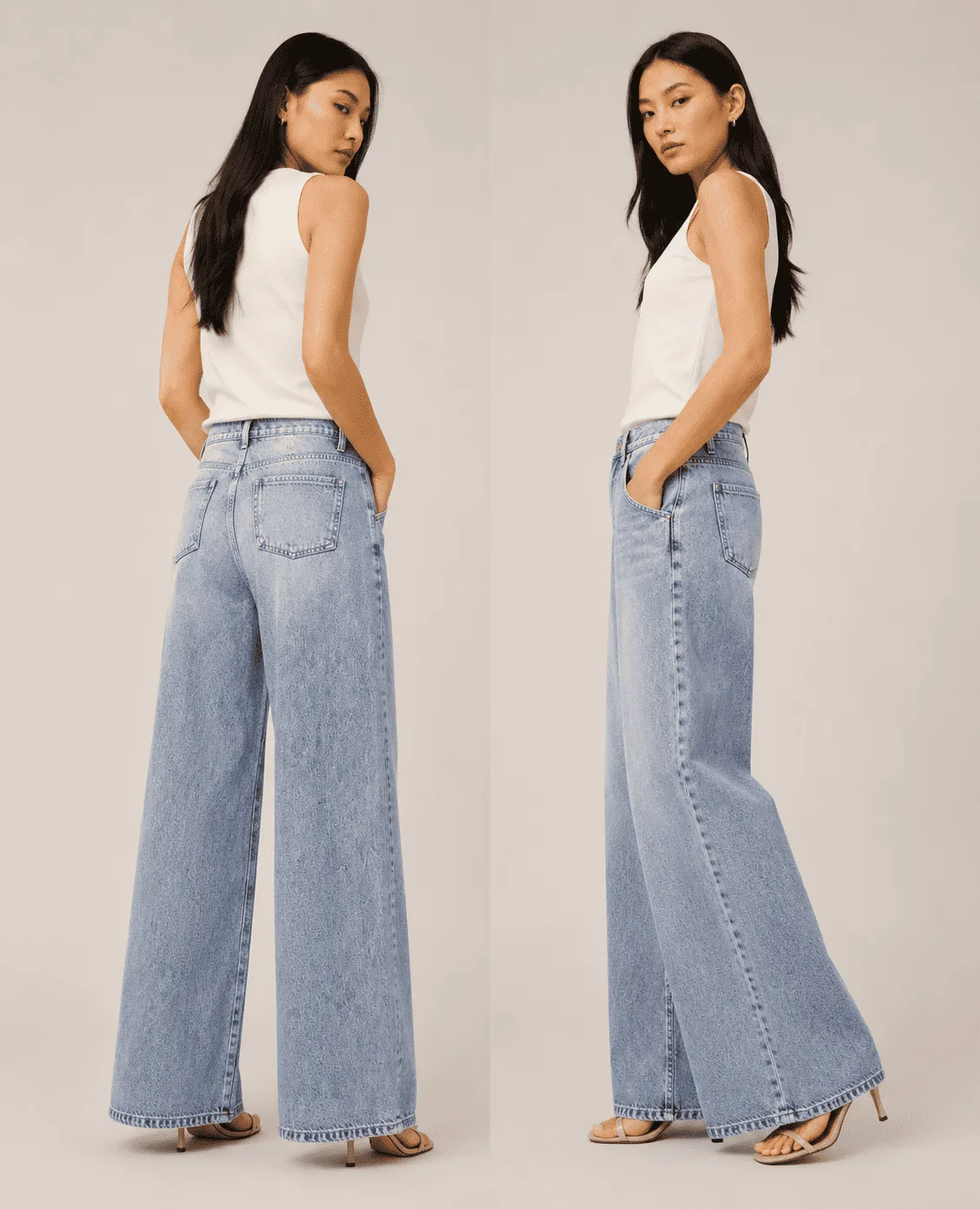 Denim Wide Leg Jeans - Image 5